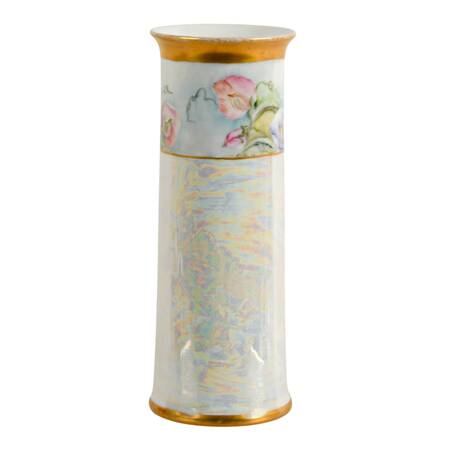 Royal Austria Hand-Painted Gilt Lusterware Porcelain Vase