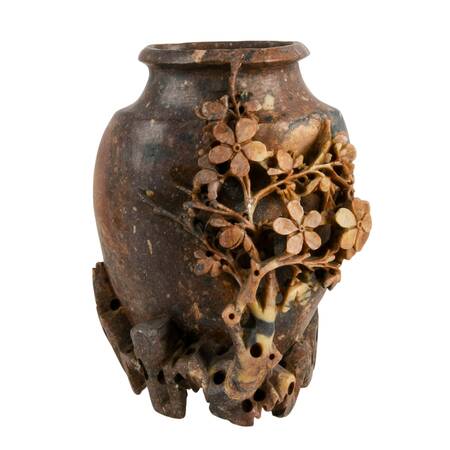 Chinese Hand-Carved Soapstone Vase