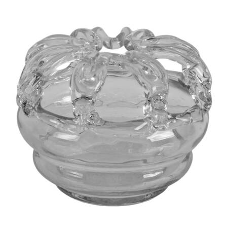 Victorian Clear Blown Glass Bride's Bank Wedding Basket