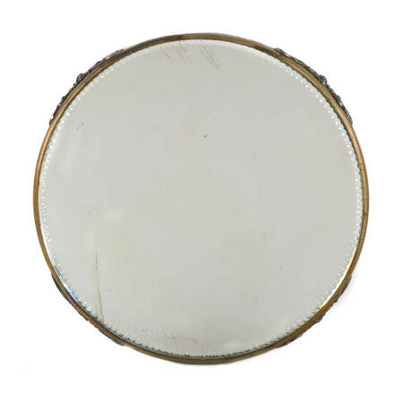 Antique Silver-Plated Footed Vanity Plate