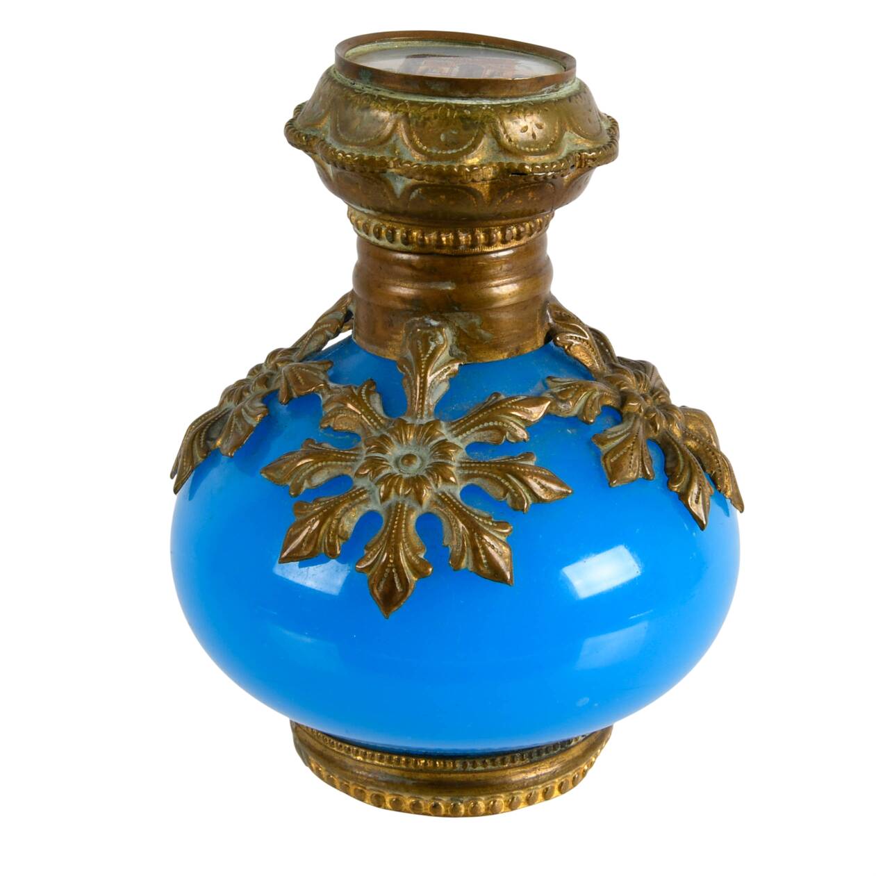 Antique French Grand Tour Opaline Scent Bottle
