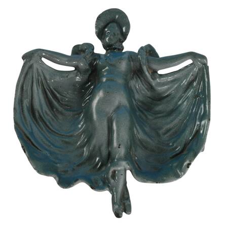 Art Nouveau Loie Fuller-Inspired Figural Cast Iron Trinket Dish