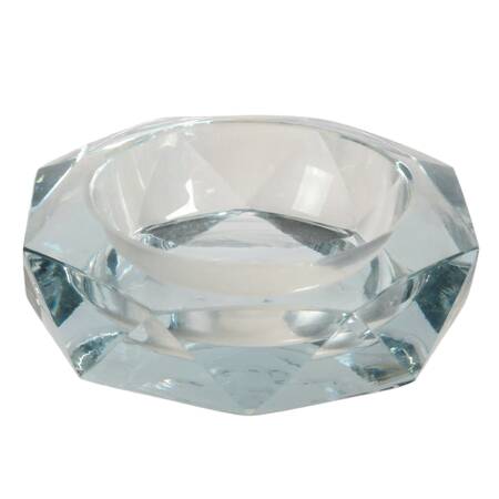 Russian Signed Faceted Lead Crystal Ashtray
