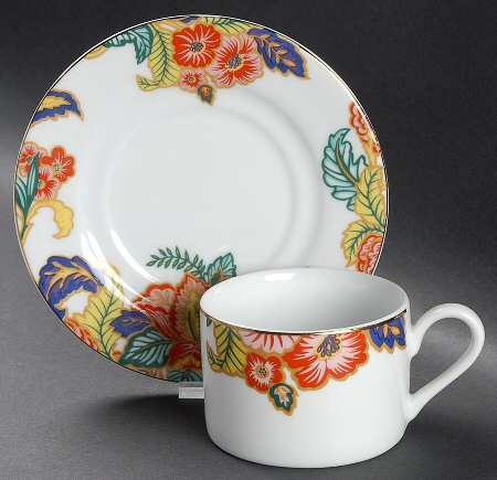 Canton Road Flat Cup & Saucer Set