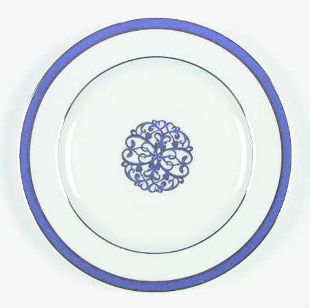 Florentine Scroll Blue Salad Plate