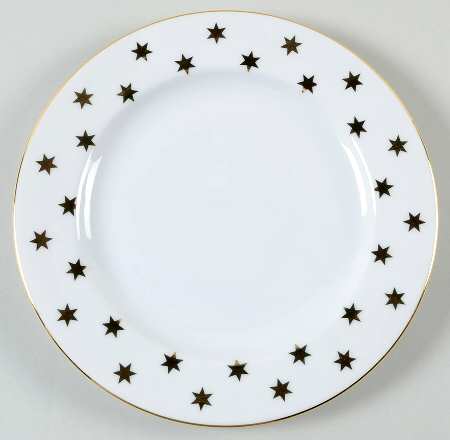 Party Time White Salad Plate