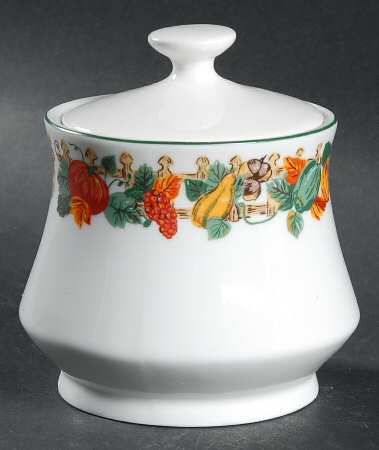 Pilgrims Harvest Sugar Bowl & Lid