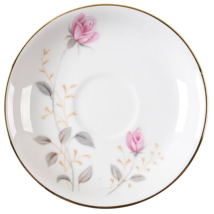 Flamingo Rose Saucer for Demitasse Cup