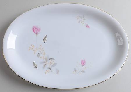 Flamingo Rose 12" Oval Serving Platter