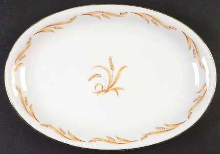 Golden Grain 12" Oval Serving Platter by Abalone