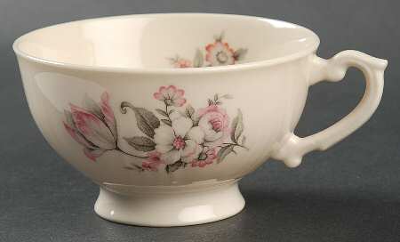 Moss Rose (Scalloped, No Trim) Footed Cup