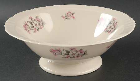 Moss Rose (Scalloped, No Trim) Round Vegetable No Lid