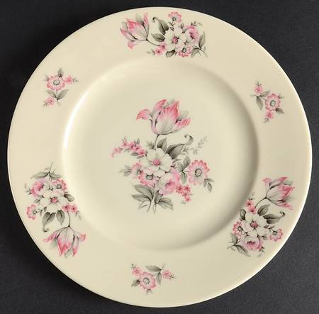 Moss Rose (Smooth Edge, No Trim) Salad Plate