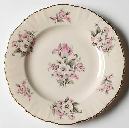 Moss Rose (Scalloped, Gold) Bread & Butter Plate