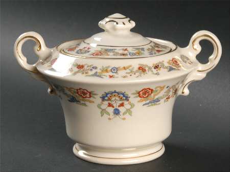 Oriental Sugar Bowl & Lid