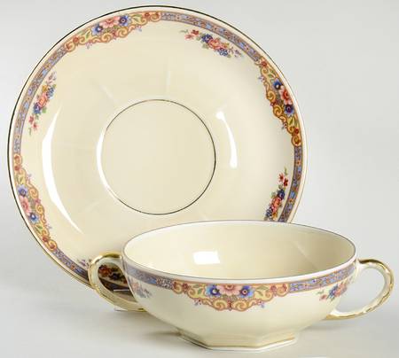 ACC2 Flat Cream Soup Bowl & Saucer Set