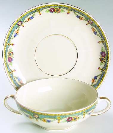 ACC3 Flat Cream Soup Bowl & Saucer Set