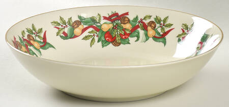 Christmas Bounty 9" Round Vegetable Bowl