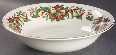 Christmas Bounty 9" Round Vegetable Bowl