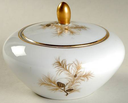 Golden Pine Sugar Bowl & Lid