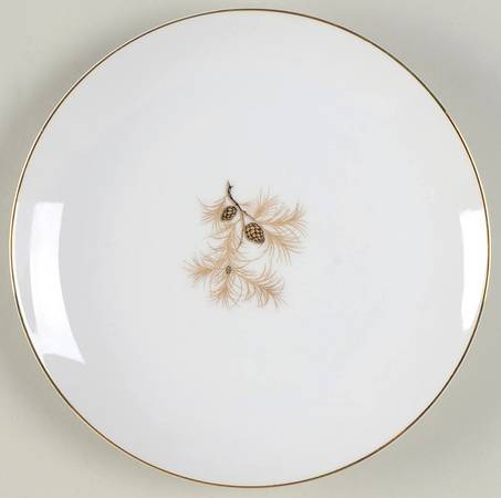 Golden Pine Salad Plate