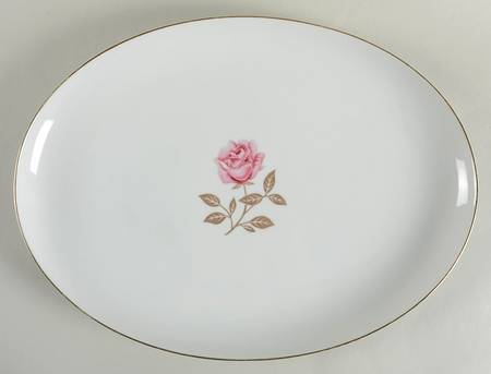 Golden Rose 16" Oval Serving Platter