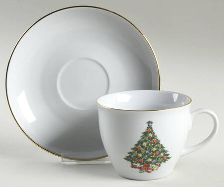 Holiday Magic Flat Cup & Saucer Set