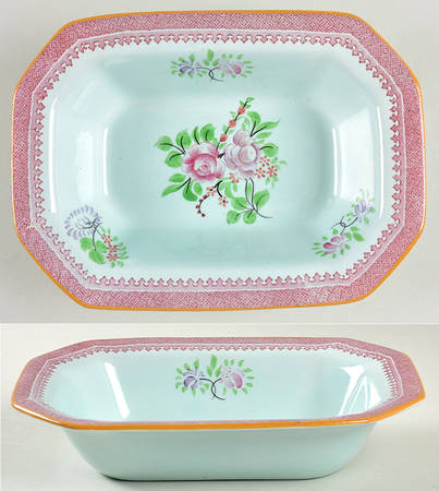 1788 9" Oval Vegetable Bowl by Adams China