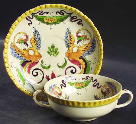 ADA22 Flat Cream Soup Bowl & Saucer Set