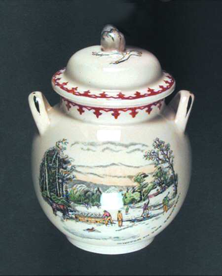 American Ways & Days (Brown Fleur Ring) Sugar Bowl & Lid