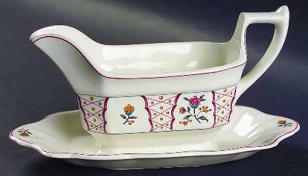 Anita Gravy Boat with Attached Underplate