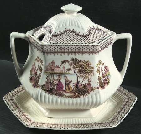 Antoinette Multicolor Tureen & Lid w/Underplate