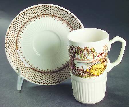 Antoinette Multicolor Irish Coffee Cup and Saucer Set