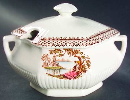 Antoinette Multicolor Sauce Boat & Lid