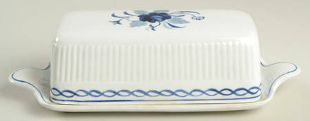 Baltic Blue (Newer, White) 1/4 Lb Covered Butter