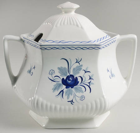 Baltic Blue (Newer, White) Tureen &  Lid