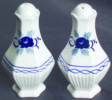 Baltic Blue (Newer, White) Salt & Pepper Set