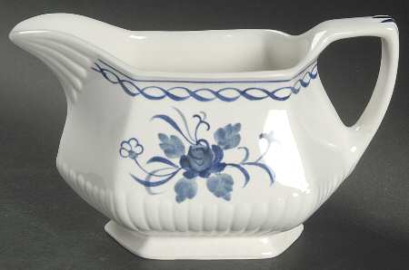 Baltic Blue (Newer, White) Gravy Boat