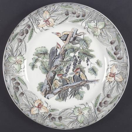 Birds of America (Floral Border) Dinner Plate