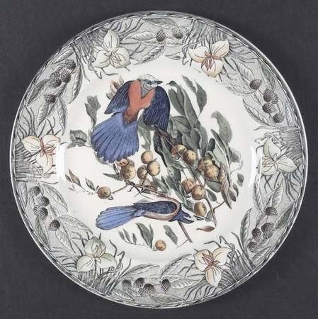 Birds of America (Floral Border) Dinner Plate