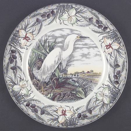 Birds of America (Floral Border) Dinner Plate