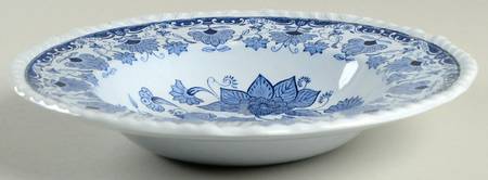 Blue Butterfly Rim Soup Bowl