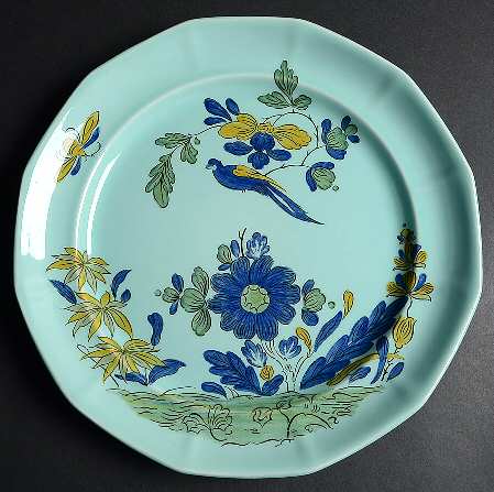 Blue Parrot (Celadon) 12" Chop Plate (Round Platter)