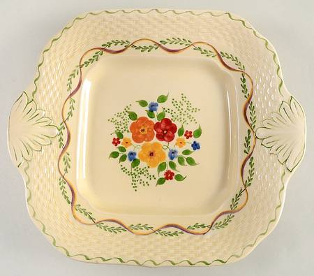 Blossomtime Handled Cake Plate