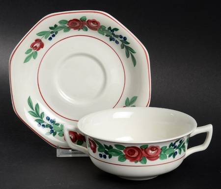 Bridgwater Flat Cream Soup Bowl & Saucer Set