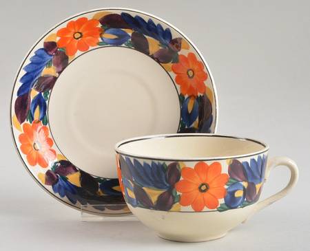 Brocade Flat Cup & Saucer Set