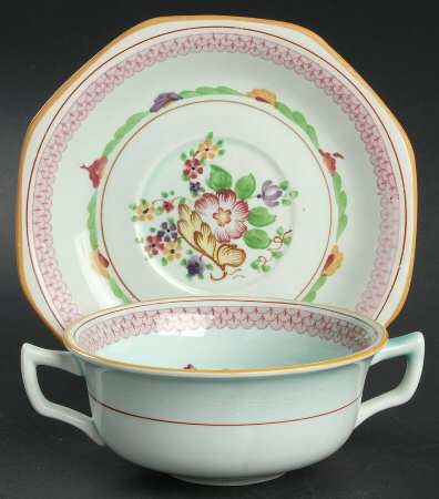 Carolynn Flat Cream Soup Bowl & Saucer Set