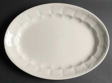 Ceres Cream 15" Oval Serving Platter