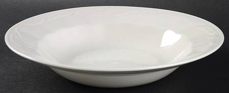 Ceres Cream Large Rim Soup Bowl