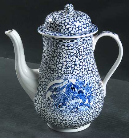 Chinese Bird Coffee Pot & Lid